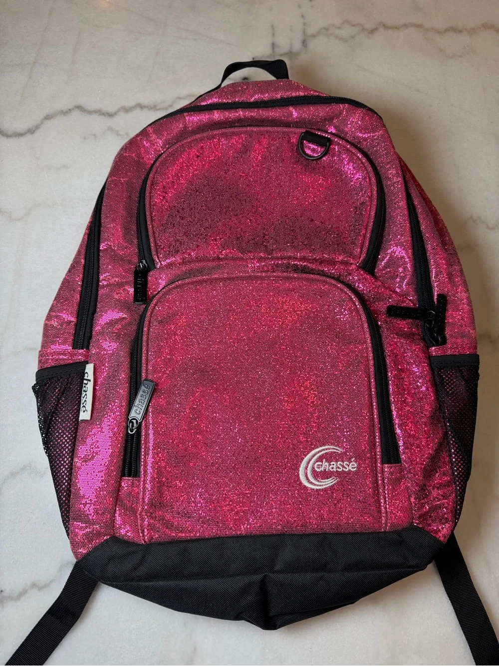 Chassé Kids Glitter Pink Backpack - Sparkle School Bag